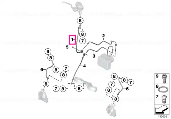 Comandă acum Brake-line control circuit, front - BMW Motorrad