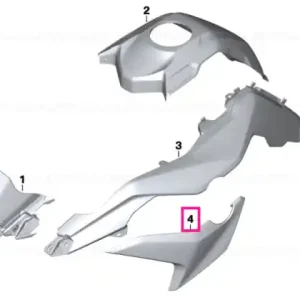 Transport gratuit Radiator cowl, right LIGHT-WHITE - BMW Motorrad