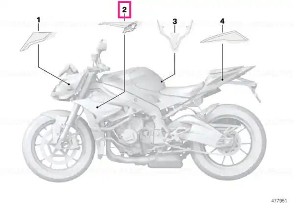 Ieftin Decor, side trim panel, right - BMW Motorrad