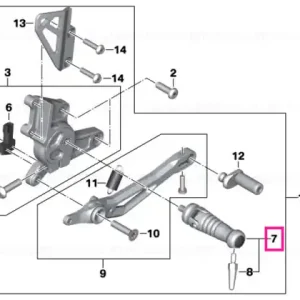 Calitate înaltă Footrest, right STORM - BMW Motorrad