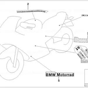 Sticker Laser/Castrol/Minolta right REPLIKA MJ2004 - BMW Motorrad Chilipir