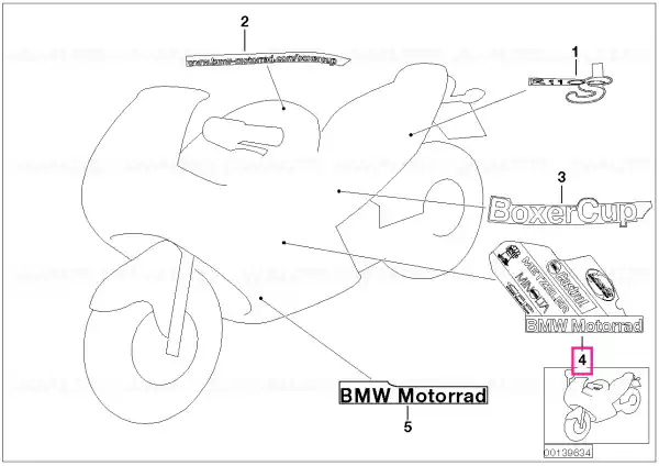 Sticker Laser/Castrol/Minolta right REPLIKA MJ2004 - BMW Motorrad Chilipir