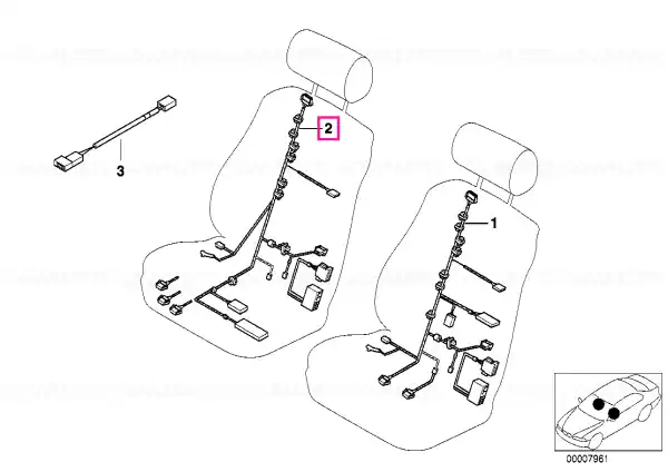 Wiring set seat, passenger's side - BMW Cel mai vândut