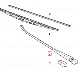 Wiper arm right - BMW Nu rata