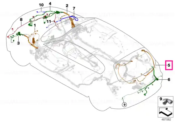 Plată sigură Cablu reparatie hayon dreapta - BMW