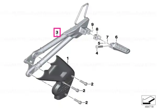 Ofertă Suport rezemal spate stanga - BMW Motorrad