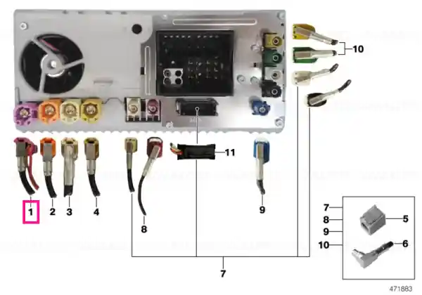Connecting line Headunit Basis - CID L= 1120 MM - BMW Cumpără acum