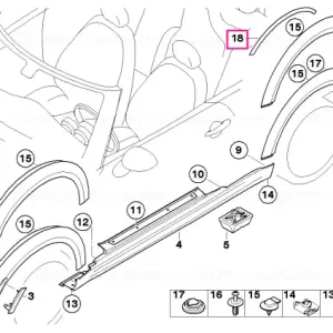 Reducere de preț Width extension, rear right - BMW - Mini