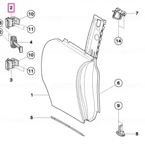 Hinge, Clubdoor, primed, top - BMW - Mini Promoție