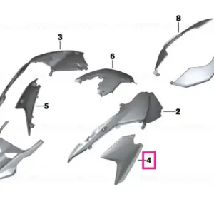 Capac lateral, stânga TITAN-SILVER - BMW Motorrad Vezi acum