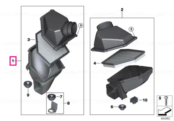 Cumpărături sigure Intake silencer ZYL. 1-4 - BMW