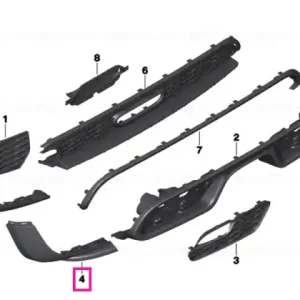Black band, rear lower right JOHN COOPER W - BMW - Mini Preț mic