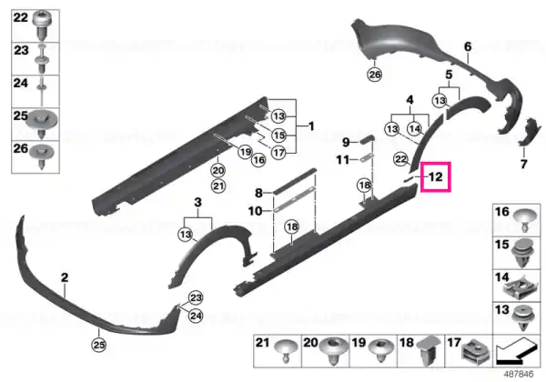 Protect.film side sill trim panel right - BMW - Mini Calitate înaltă