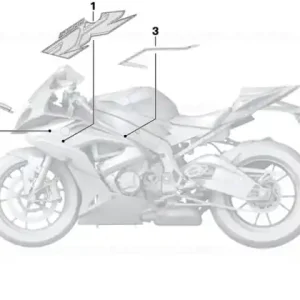 Decor fairing side panel, front left - BMW Motorrad Retur ușor