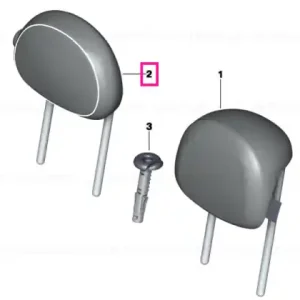 Reducere extra Head restraint, leather, middle NYIB IND. BLAU - BMW - Mini