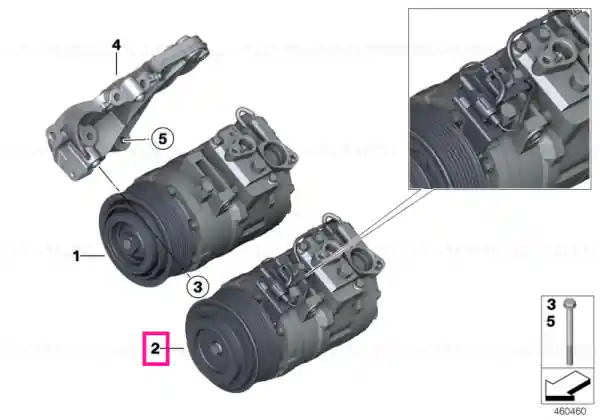 Chilipir RP AC compressor.w.magnetic coupling - BMW