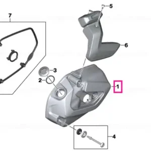 Capac cilindru gri stânga - BMW Motorrad Lichidare de stoc