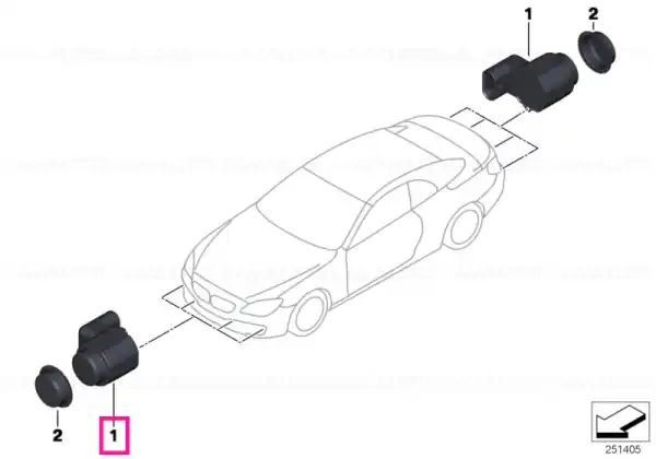 Plată securizată Senzor ultrasonic WB51 - BMW