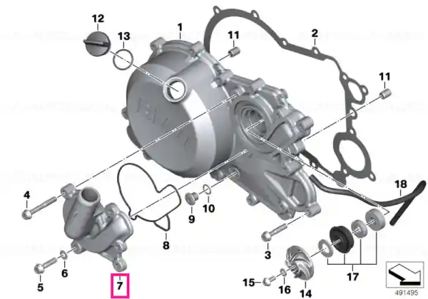 Capac pompă răcire - BMW Motorrad Preț mic