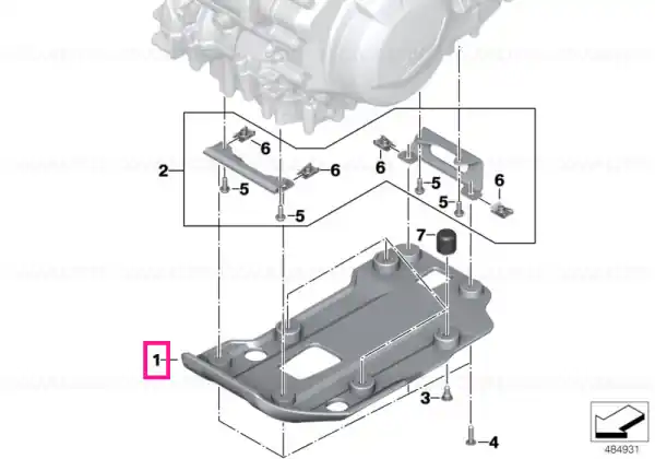 Calitate înaltă Engine guard, plastic - BMW Motorrad