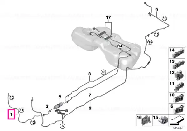 Front fuel feed line - BMW Chilipir