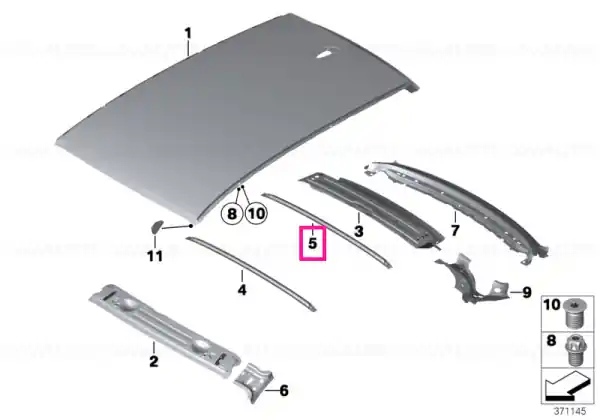 Rear roof bow - BMW Disponibil imediat
