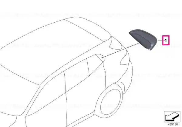 Capac coloană C dreapta GLANZSCHWARZ - BMW Cel mai vândut