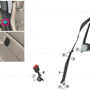 Vezi acum Upper belt, rear left BLAU - BMW