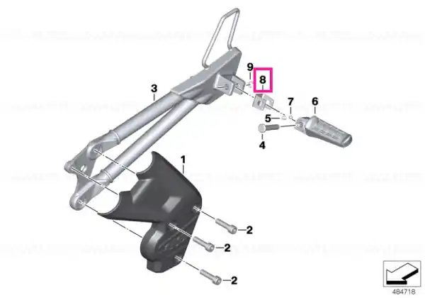 Reduceri Stop plate, pillion footrest - BMW Motorrad