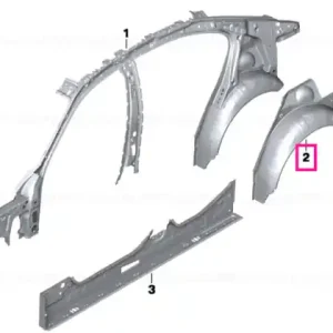Wheel-house inner panel, rear right - BMW Retur ușor