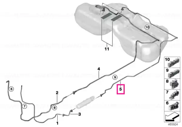 Comandă acum Fuel feed line - BMW