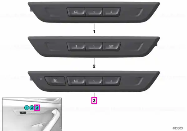 Modul comanda functii scaun stanga (negru) - BMW Seria 5 G38 Nu rata