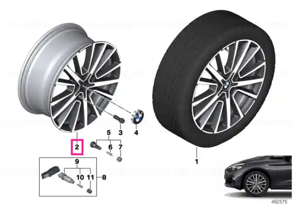 Promoție Disk wheel, light alloy, in Orbitgrey 8JX18 ET:57 - BMW