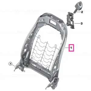 Backrest frame, left - BMW Reducere specială