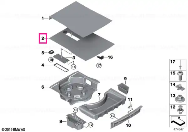 Preț mic Floor carpet, luggage compartment - BMW