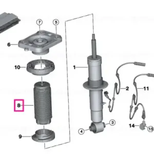 Auxiliary damper with protective tube L0=68 C15 - BMW Reducere extra