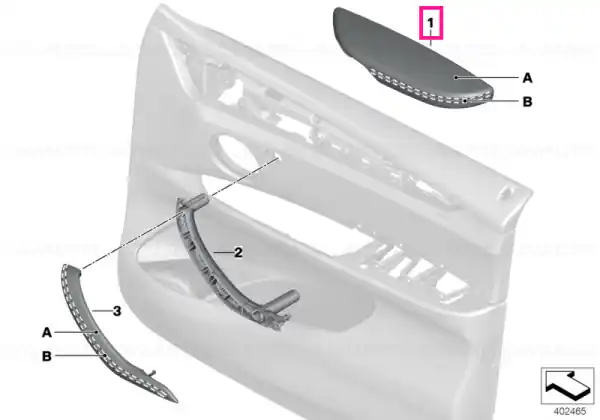 Armrest, leather, front left INDIVIDUAL - BMW Calitate înaltă
