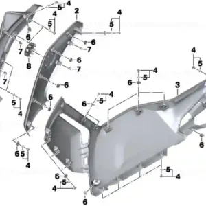 Upper trim section, left BLACK-STORM - BMW Motorrad Livrare expres
