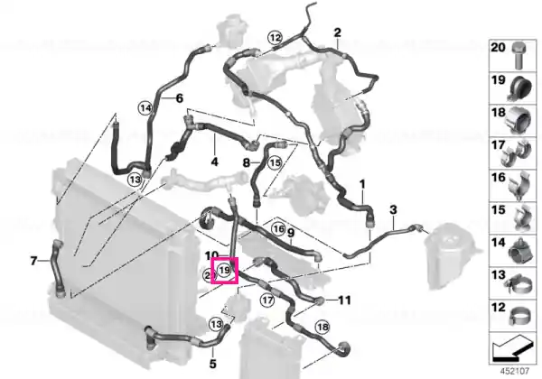 Plată sigură Colier furtun NW20 - BMW