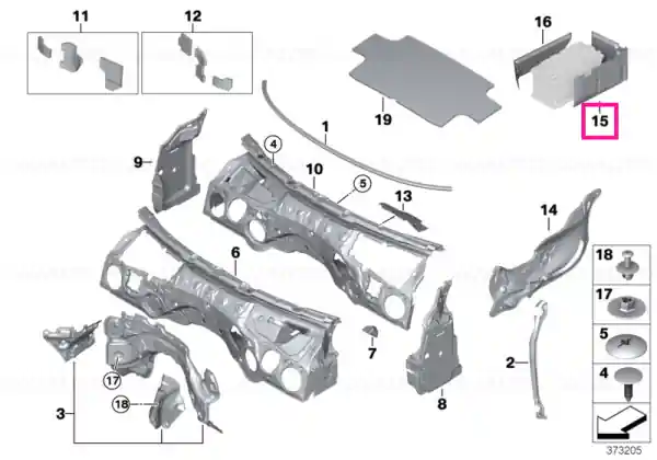 Ieftin Insulation, battery, inner - BMW