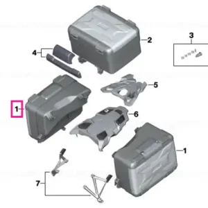 Vario case, right - BMW Motorrad Popular