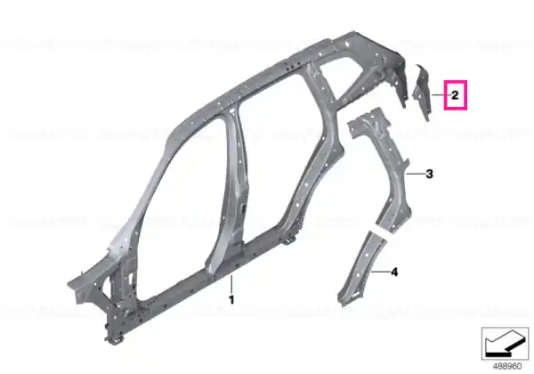 Reducere specială Reinforcement for D-pillar bottom right - BMW