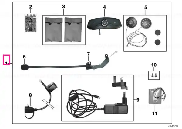 Set communication system helmet Air Flow KOMV3 - BMW Motorrad Expediere rapidă