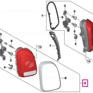 Tail light, left - BMW - Mini Plată securizată