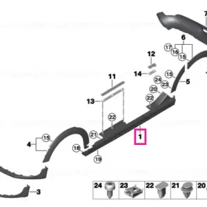 Garnitura pragului lateral stang - BMW - Mini Cumpără acum