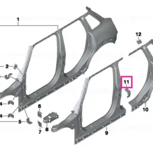 Super ofertă Reinforcement plate, sill, left - BMW - Mini