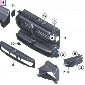Air duct, engine-oil cooler, front left - BMW Ofertă limitată