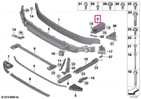 Livrare expres Deformation element left - BMW - Mini