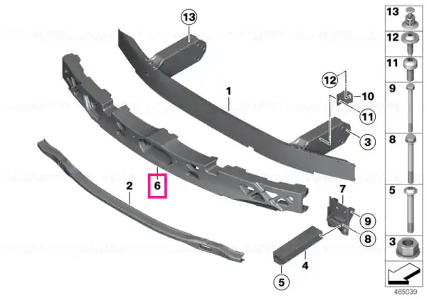 Ieftin Impact absorber, top - BMW
