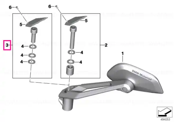 Discount Set piese montate oglindă - BMW Motorrad